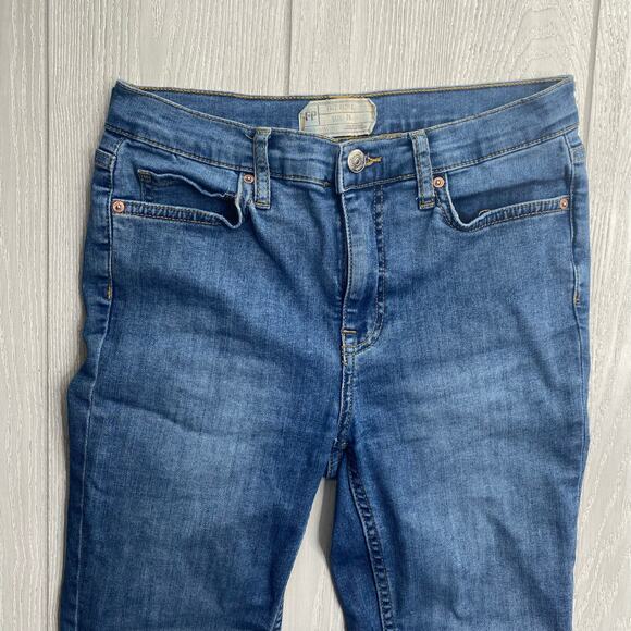 Free People Women's Denim Blue Busted Knee Skinny Jeans Size 26 - Picture 8 of 10